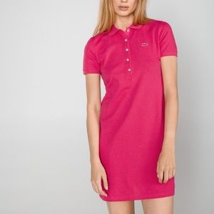 Women’s Lacoste Pique Polo Dress in Pink